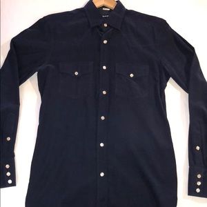 Blue Tom Ford western style button down